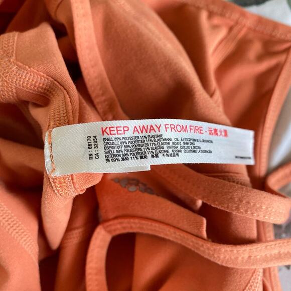FREE PEOPLE Movement Side to Side Jumpsuit Athletic Size Medium Orange Active - Picture 10 of 11